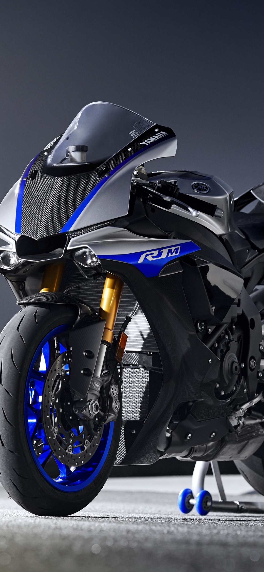 Обои Ямаха R1M по, мотоцикл, спортивный мотоцикл, автомобильные шины, мотоспорт в разрешении 1125x2436
