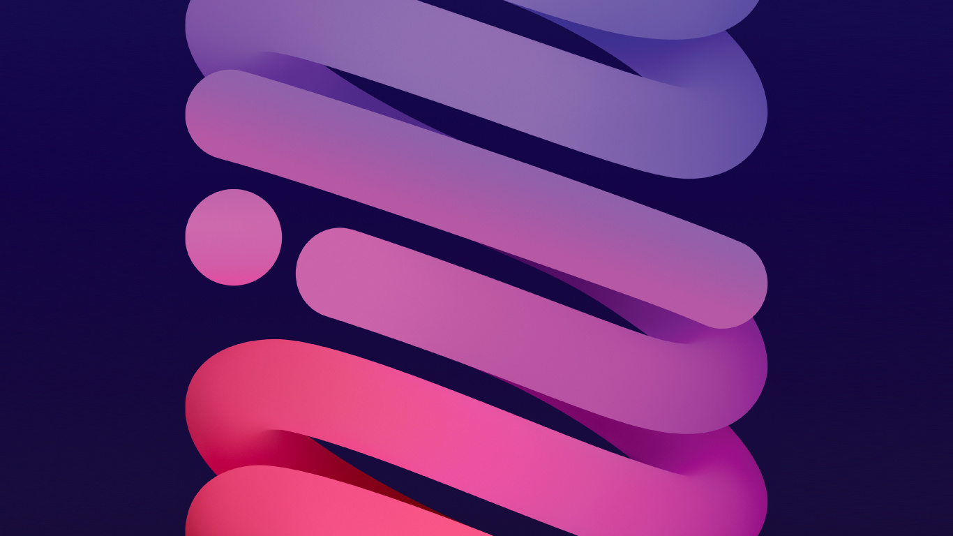 Обои iPad Mini Stock Wallpaper in 4K Resolution (Purple) – Light (for iPad) в разрешении 1366x768