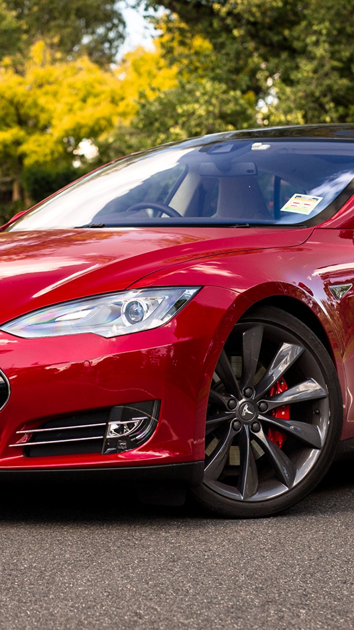 Обои авто, электромобиль, Тесла с Рохо, автомобиль среднего размера, спорткар в разрешении 720x1280