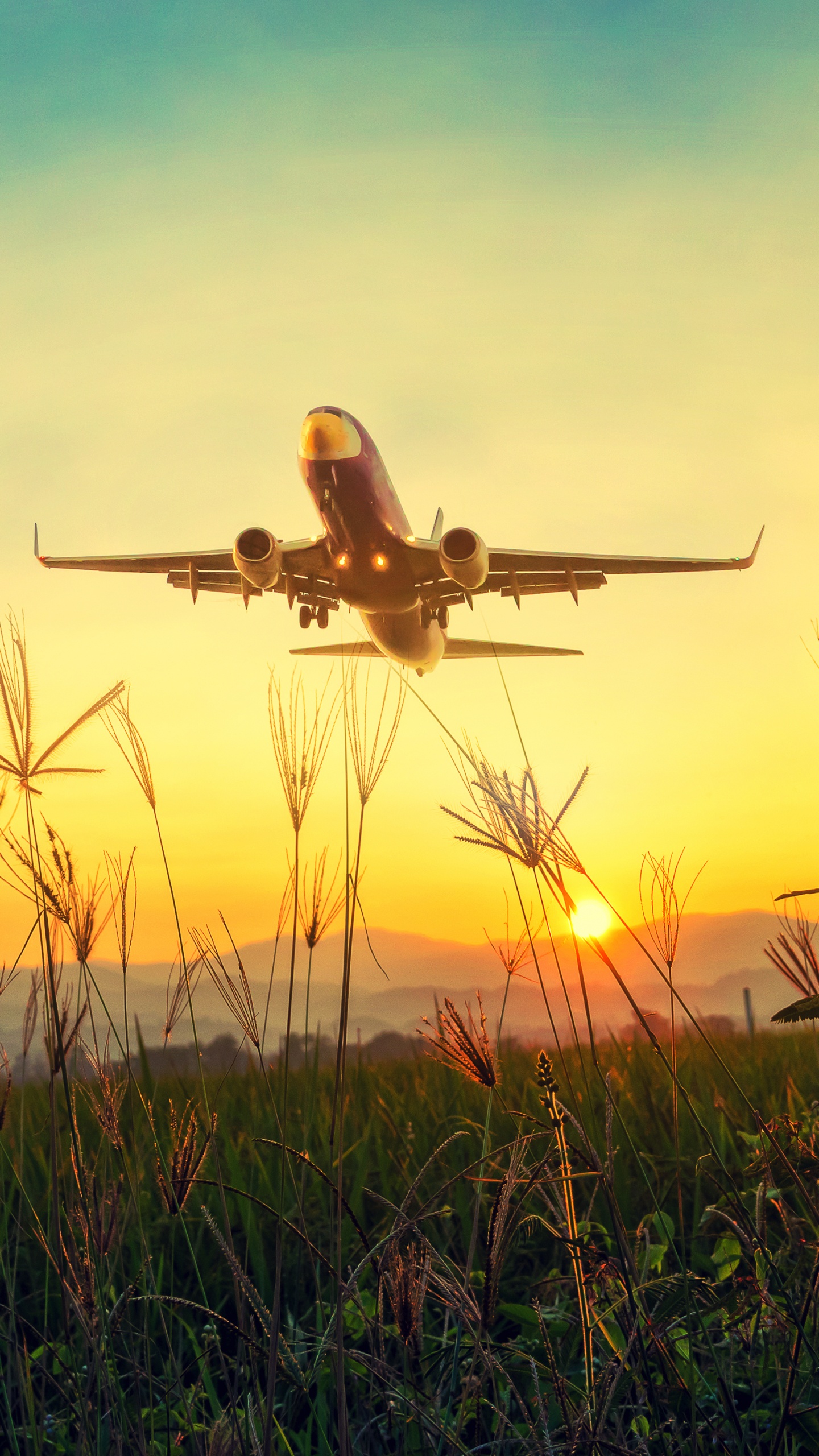 Обои самолет, полет, самолеты, воздушное путешествие, авиация в разрешении 1440x2560