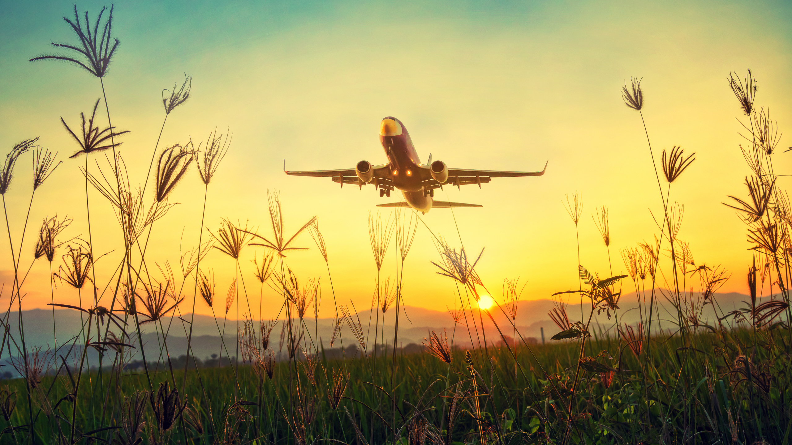 Обои самолет, полет, самолеты, воздушное путешествие, авиация в разрешении 2560x1440