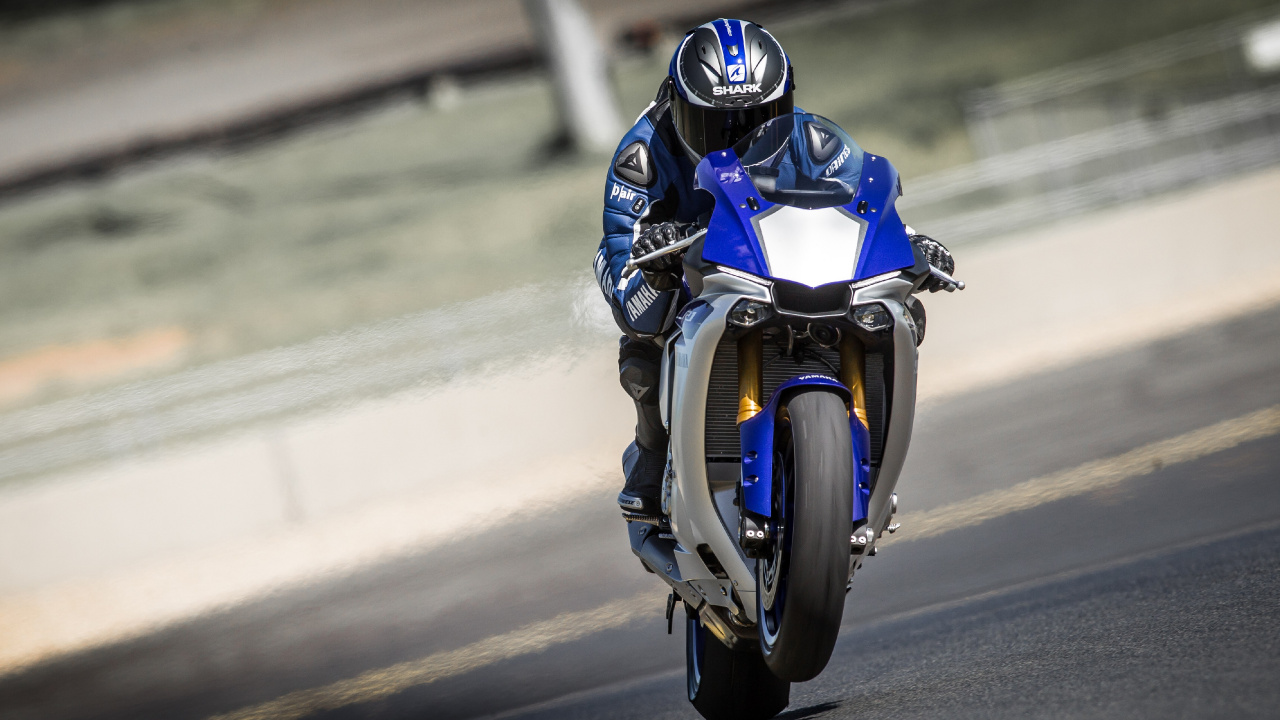 Обои Ямаха мотор Компани, мотоцикл, спортивный мотоцикл, мотоспорт, автомобильные шины в разрешении 1280x720