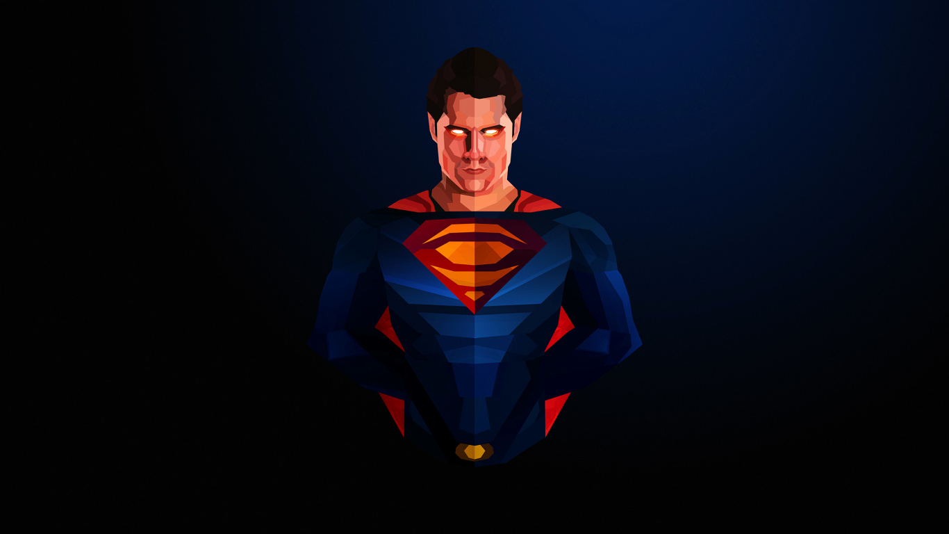 Обои Супермен, супергерой, рисование, арт, Джастин маллер в разрешении 1366x768