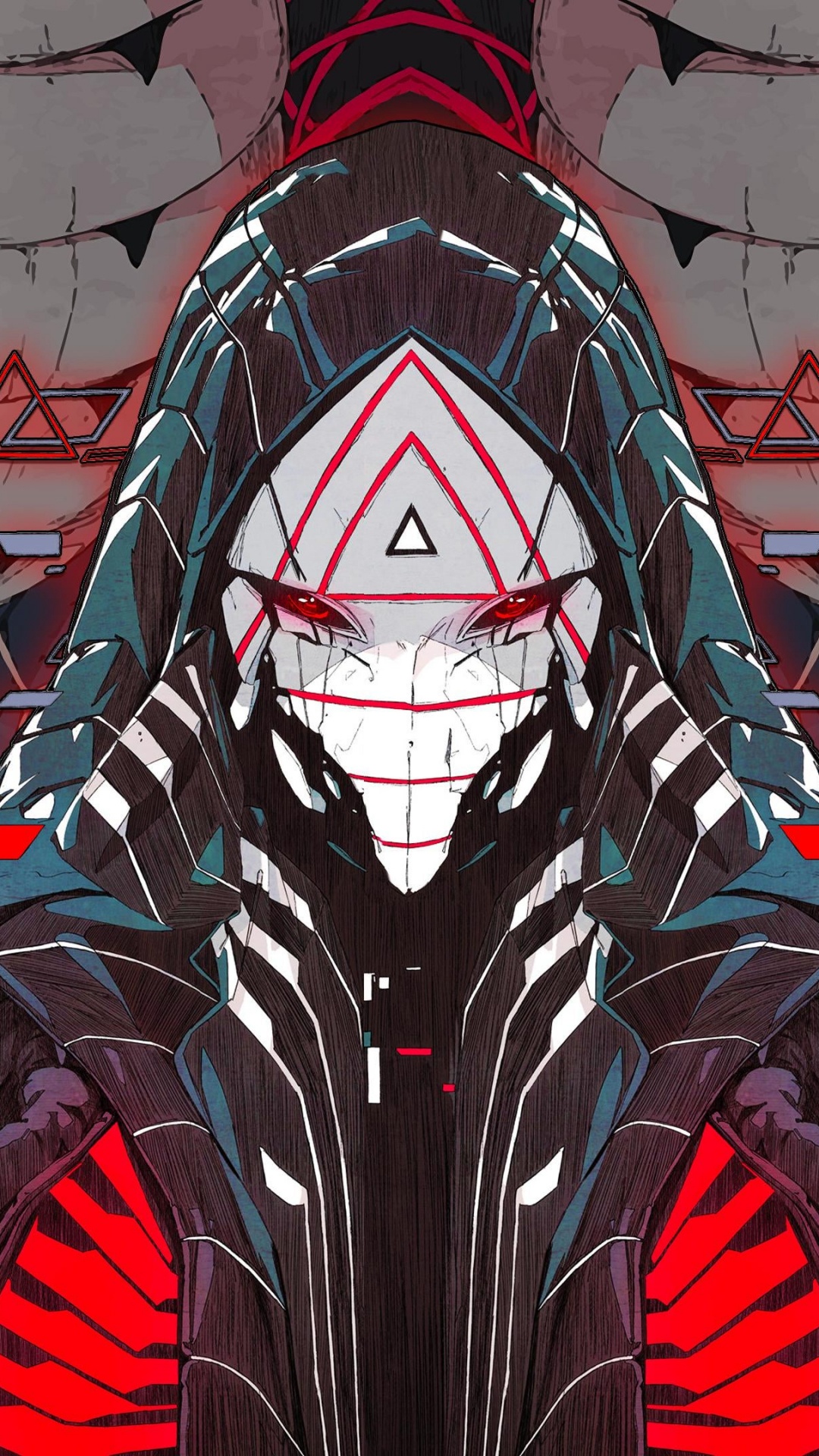 Обои уроборос, микрофон, цифровое искусство, рот, ткань в разрешении 1080x1920