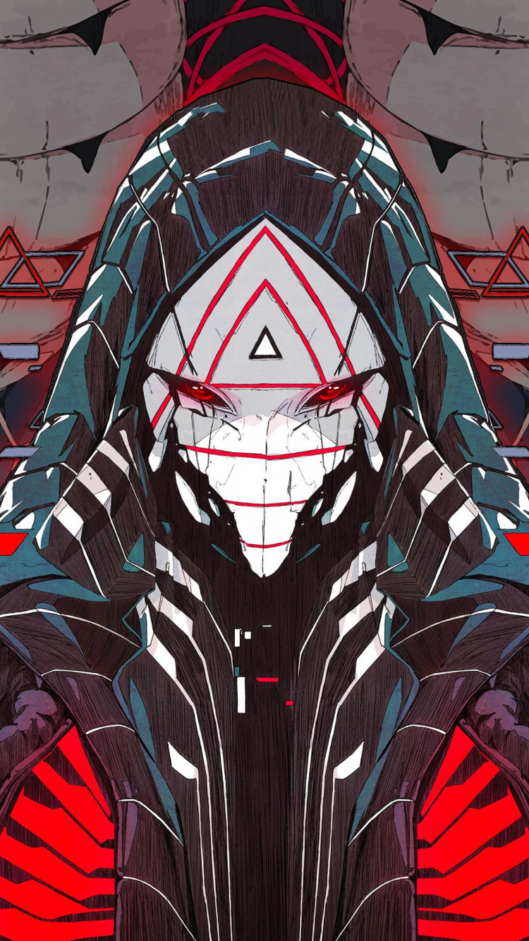 Обои уроборос, микрофон, цифровое искусство, рот, ткань в разрешении 750x1334