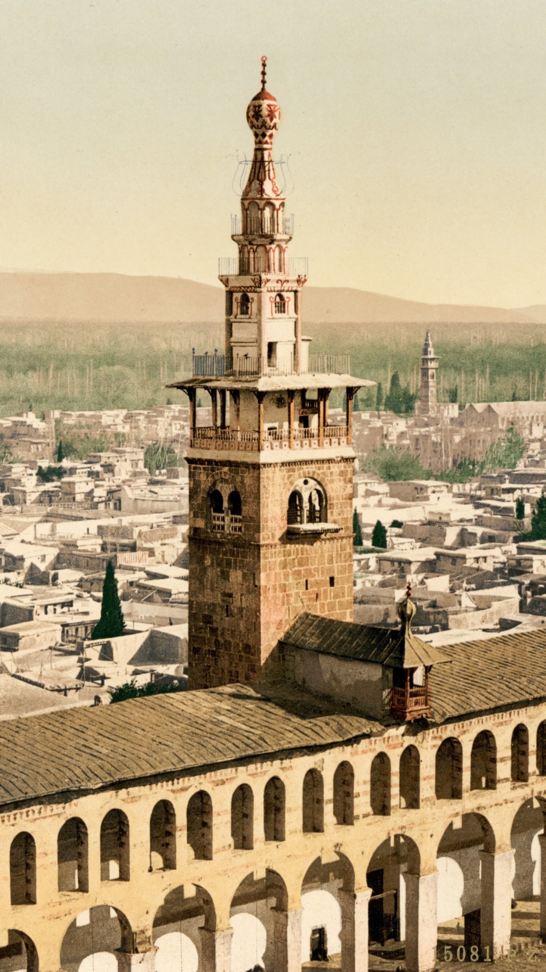 Обои Мечеть Омейядов, ориентир, город, архитектура, здание в разрешении 1080x1920