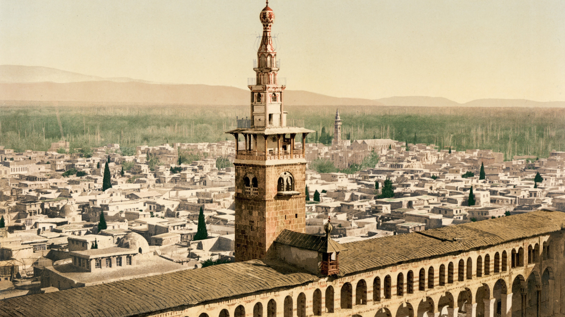 Обои Мечеть Омейядов, ориентир, город, архитектура, здание в разрешении 1920x1080