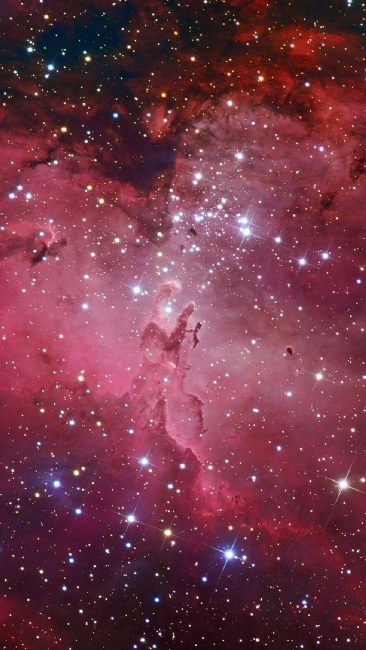 Обои Орел туманность, туманность, звезда, Галактика, живопись в разрешении 720x1280