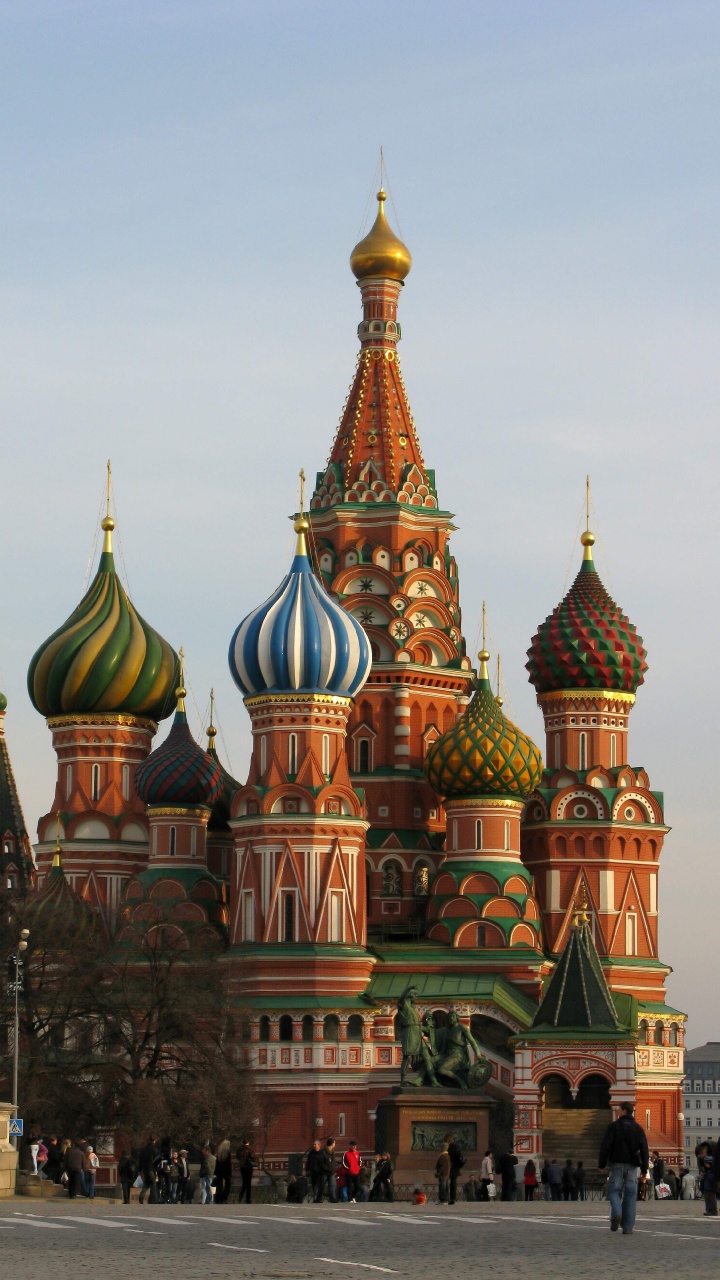 Обои собор Василия Блаженного, Красная площадь, собор, ориентир, место поклонения в разрешении 720x1280