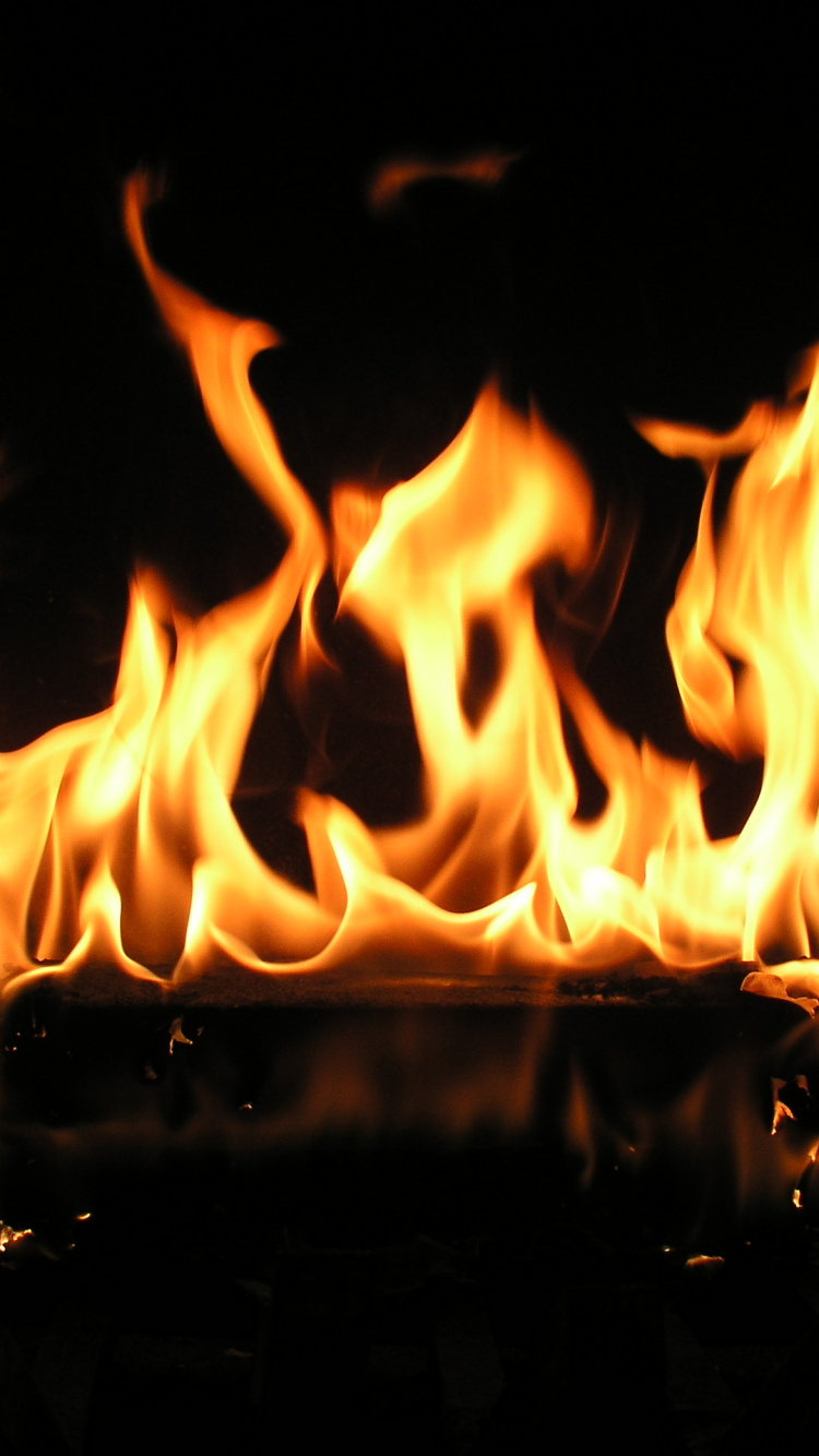 Обои пламя, огонь, тепло, темнота, костер в разрешении 750x1334