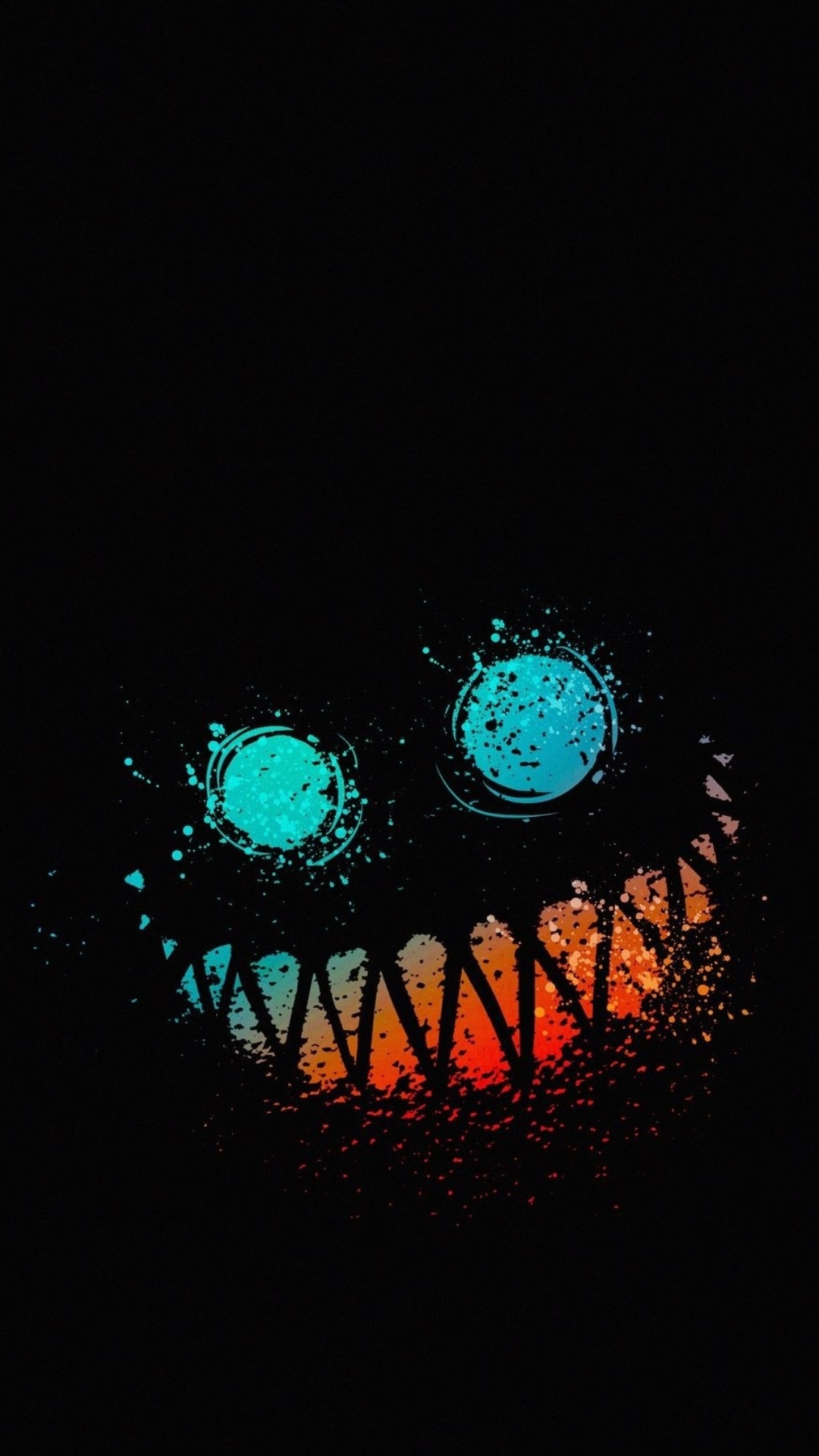 Обои арт, автомобильное освещение, полутона и оттенки, круг, полночь в разрешении 1080x1920