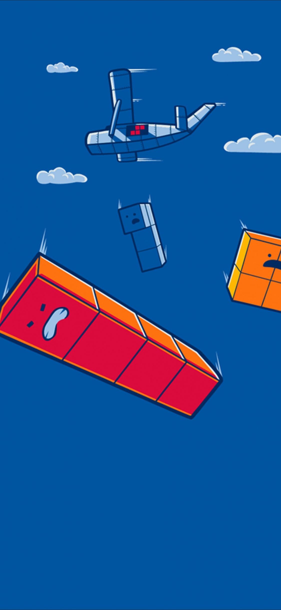 Обои крыло, тетрис, тетрис видеоигры, корабельная архитектура, линия в разрешении 1125x2436