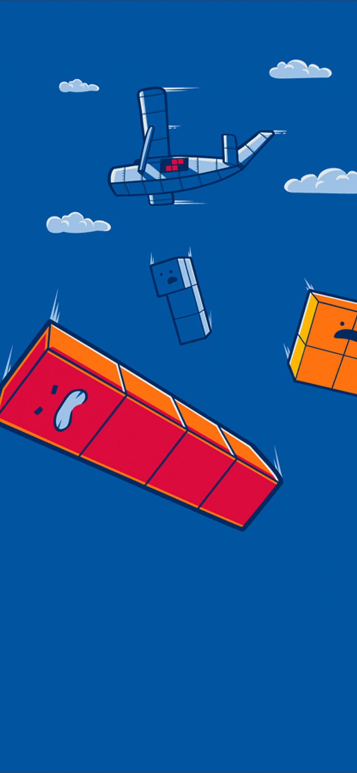 Обои крыло, тетрис, тетрис видеоигры, корабельная архитектура, линия в разрешении 1242x2688