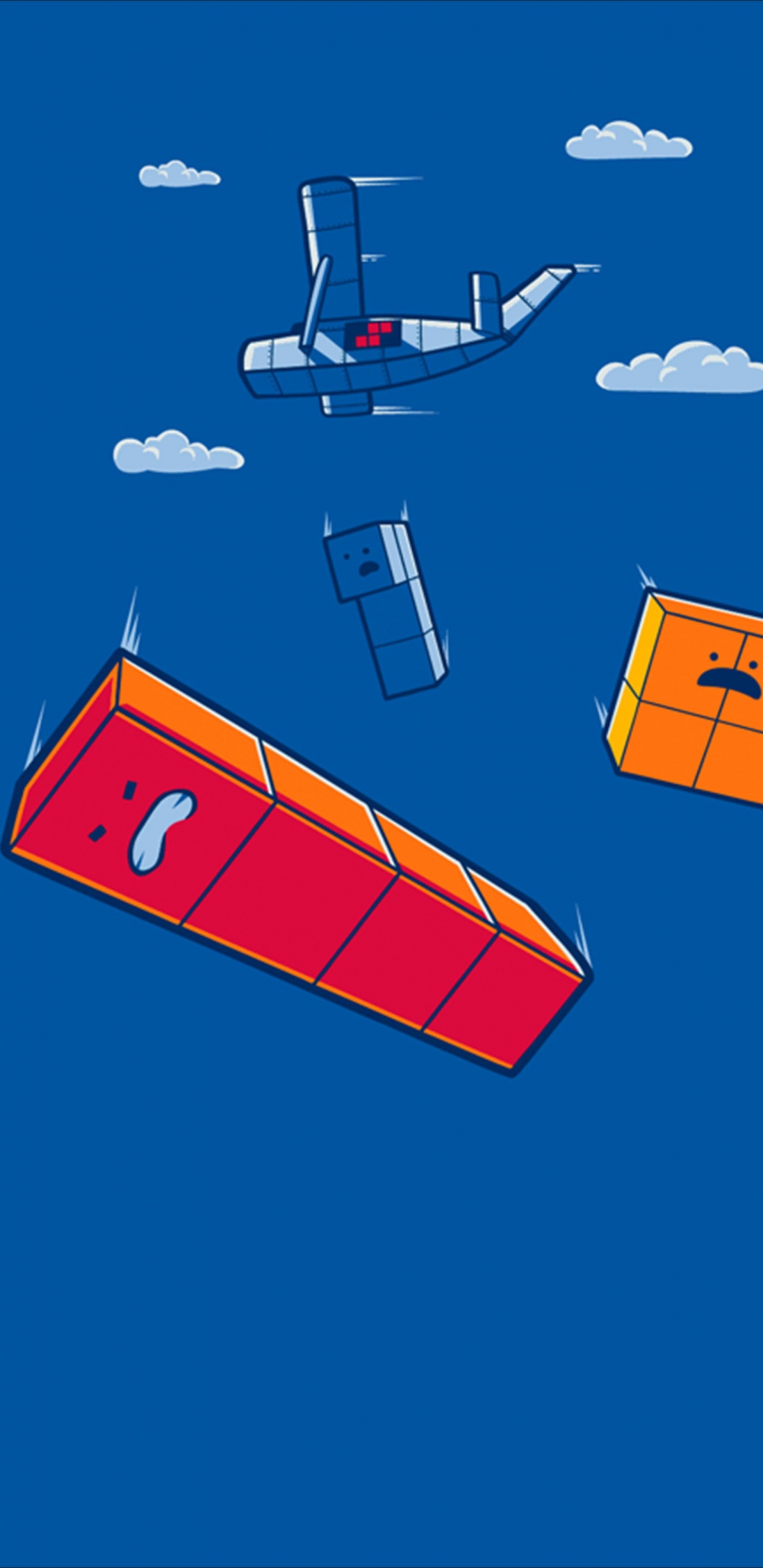 Обои крыло, тетрис, тетрис видеоигры, корабельная архитектура, линия в разрешении 1440x2960