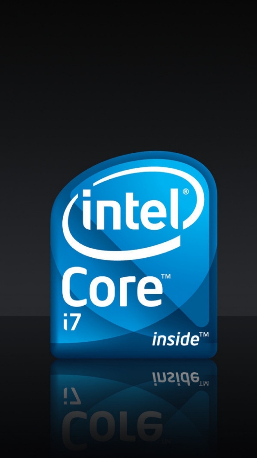 Обои Интел, центральный процессор, intel core i5, лого, марка в разрешении 1080x1920