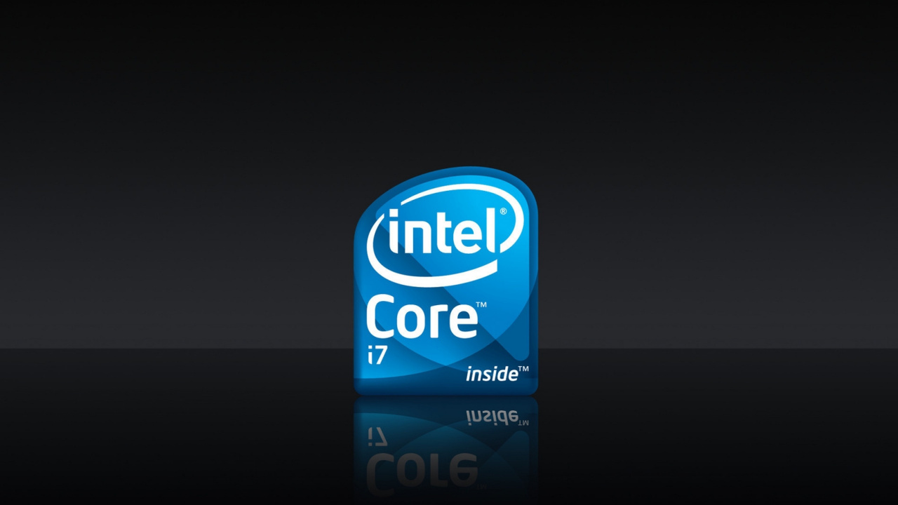 Обои Интел, центральный процессор, intel core i5, лого, марка в разрешении 1280x720