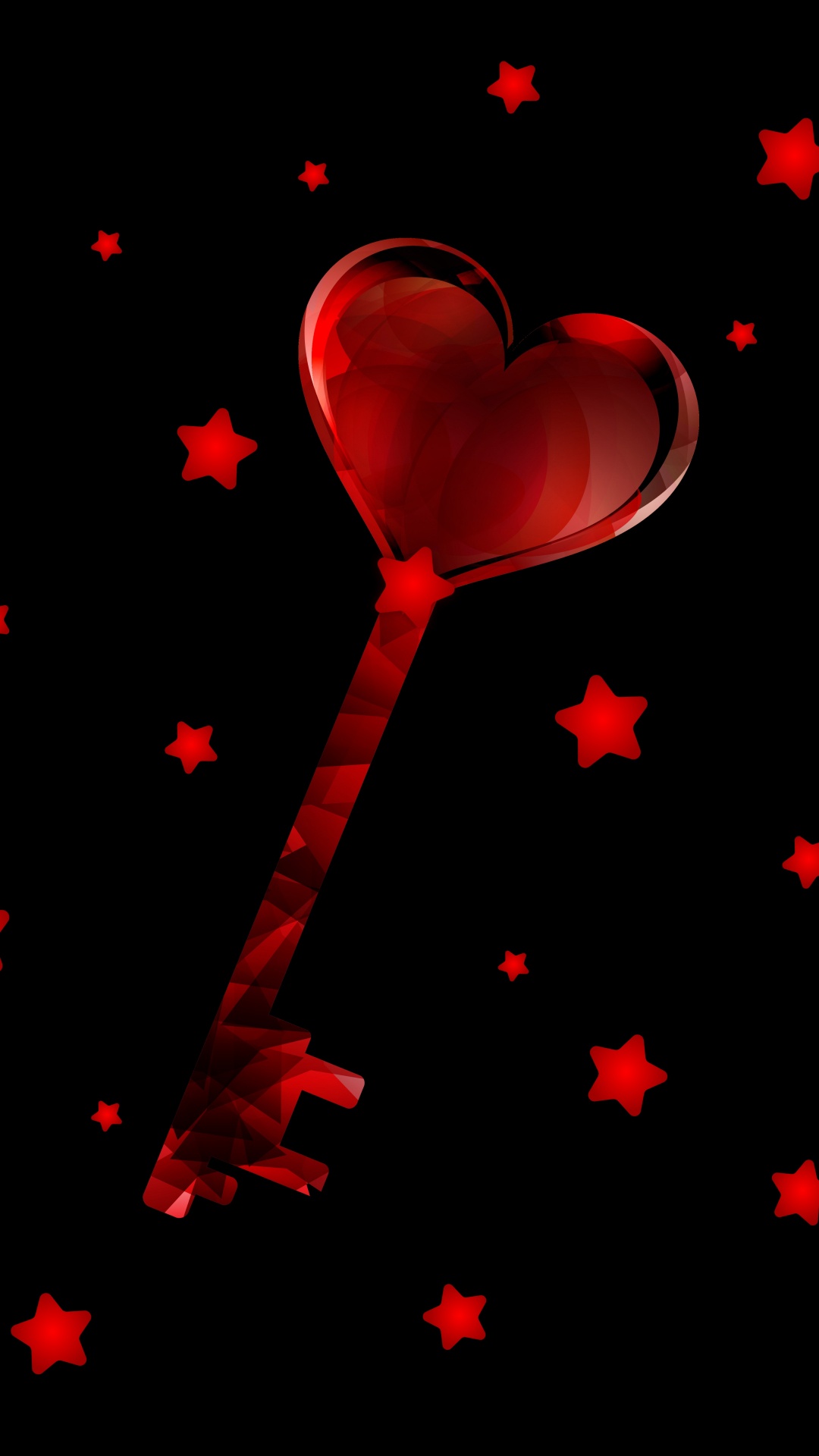 Обои сердце, красный цвет, День Святого Валентина, любовь, кармин в разрешении 1080x1920