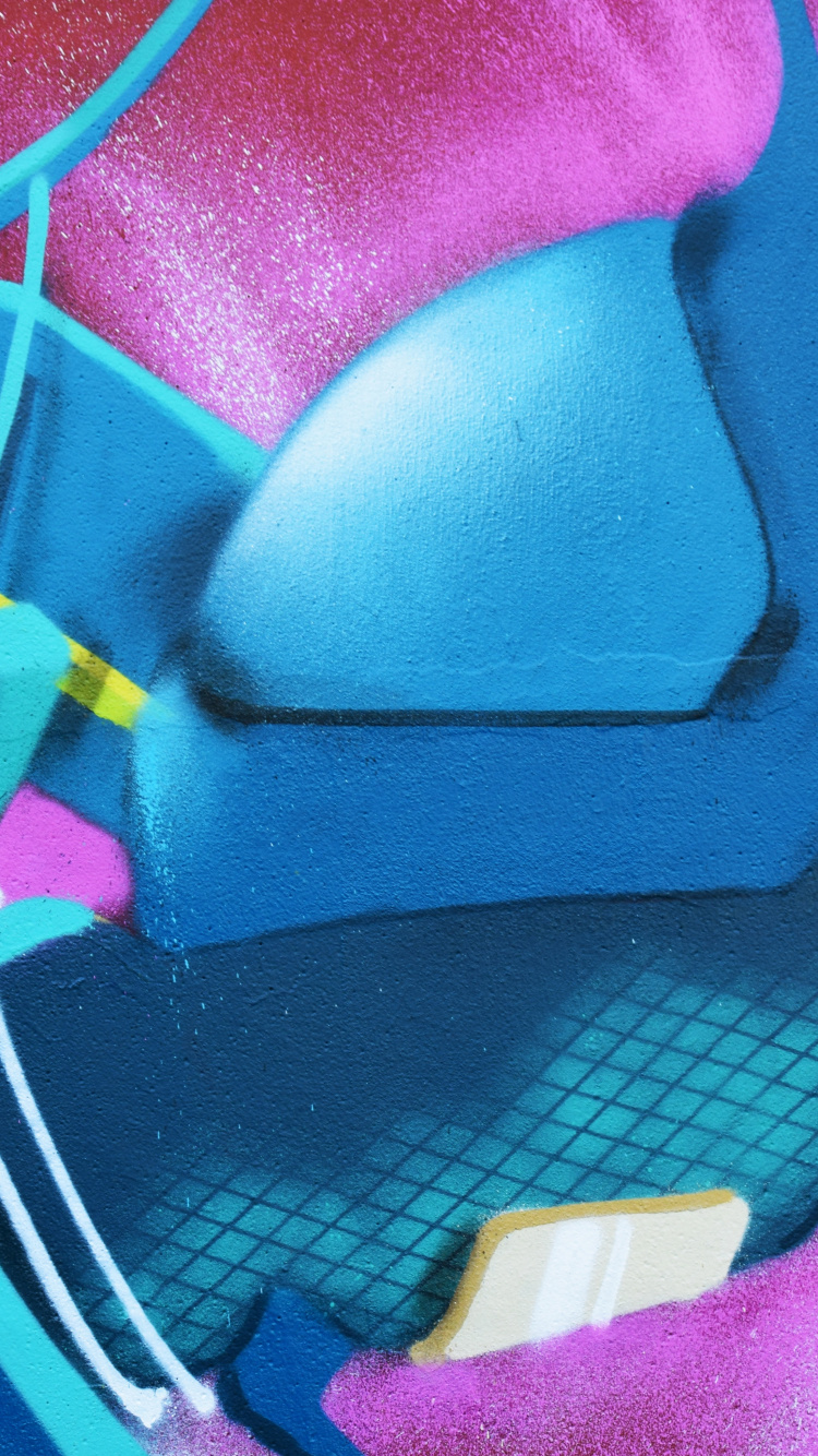 Обои арт, живопись, фреска, электрик, графический дизайн в разрешении 750x1334