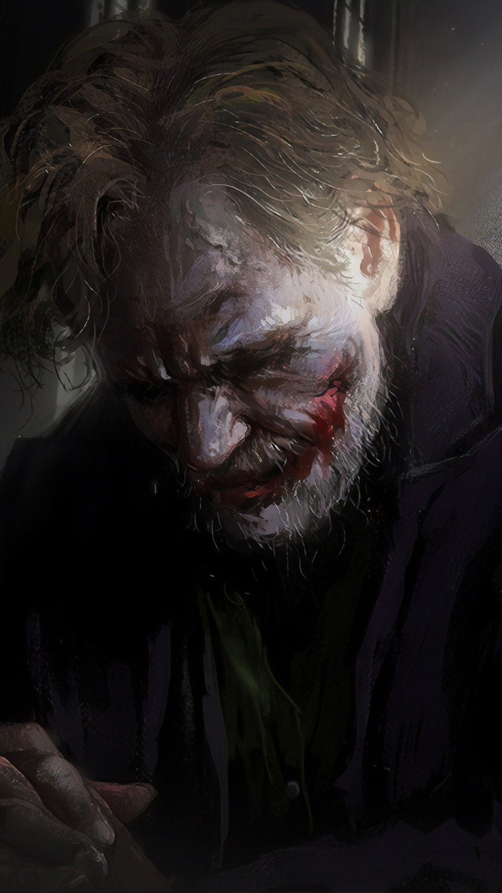 Обои Джокер, темнота, человек, фикция, песня в разрешении 720x1280