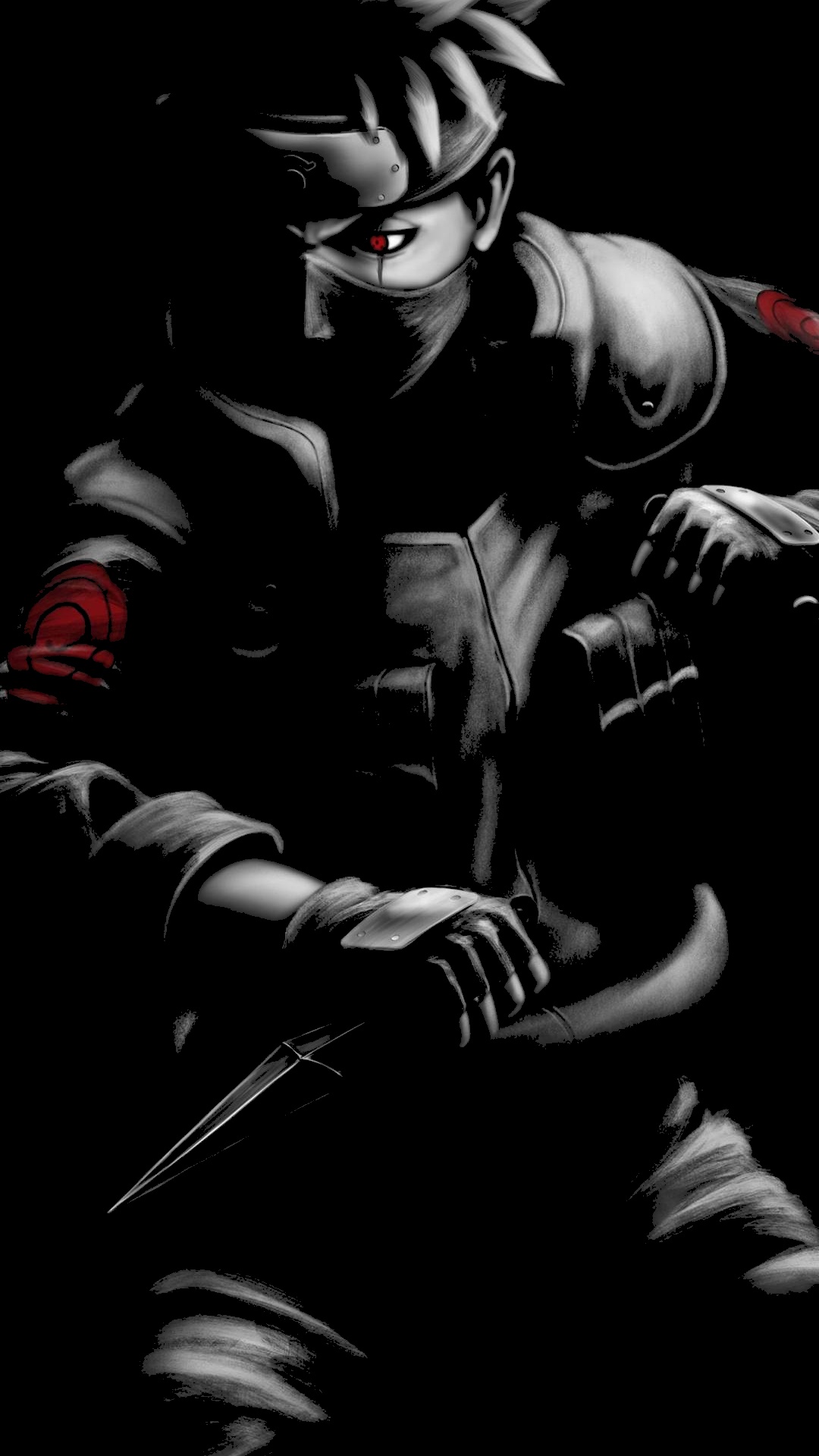 Обои Какаши Хатаке, Саске Учиха, Аньбу, Наруто, рисование в разрешении 1080x1920