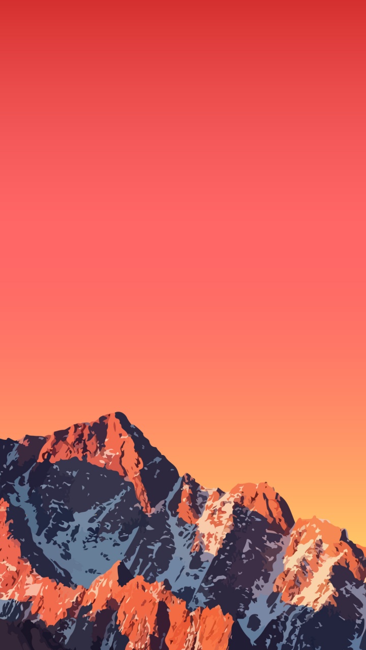 Обои Mac OS Sierra, macbook, Операционная система, гора, послесвечение в разрешении 720x1280