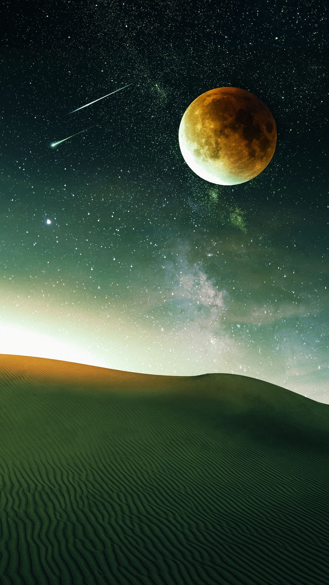 Обои атмосфера, планета, природа, космос, луна в разрешении 1080x1920