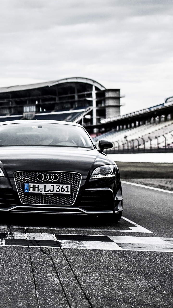 Обои audi r8, audi, суперкар, компактный автомобиль, черный в разрешении 720x1280