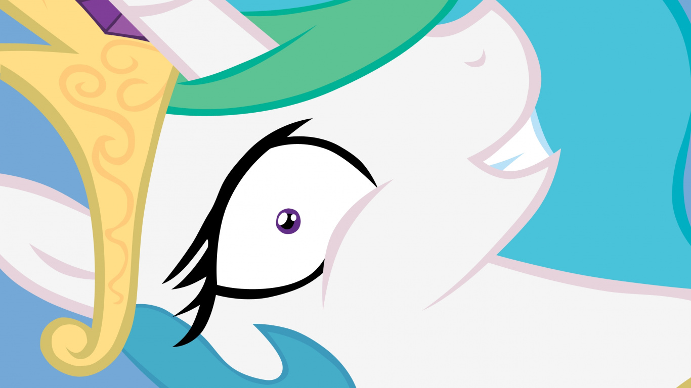 Обои принцесса селестия, пони, мультфильм, нос, млекопитающее в разрешении 1366x768