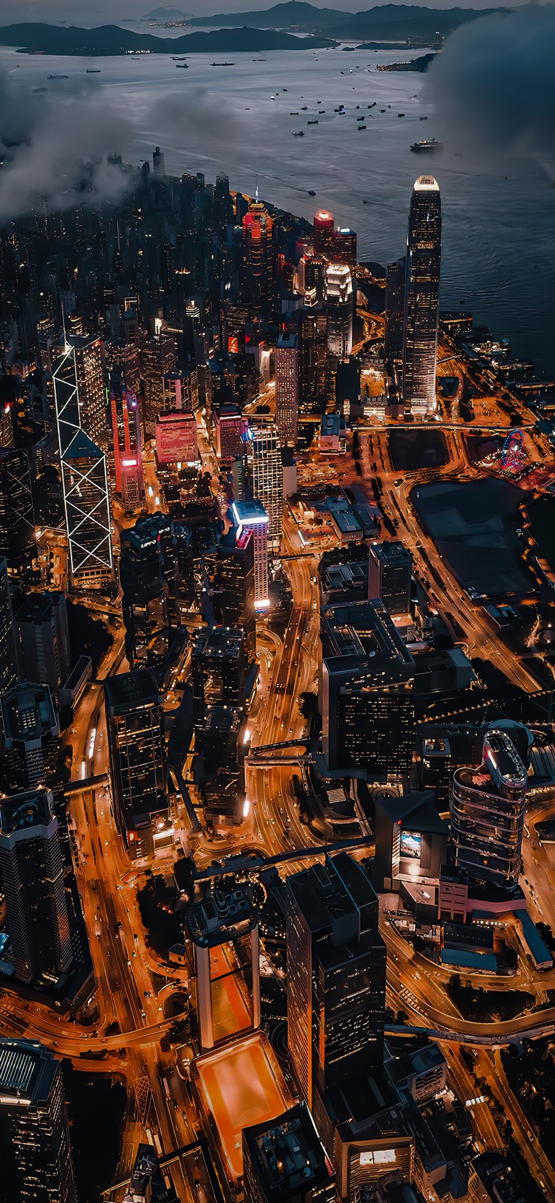 Обои городской пейзаж, здание, небоскреб, вода, мир в разрешении 1125x2436