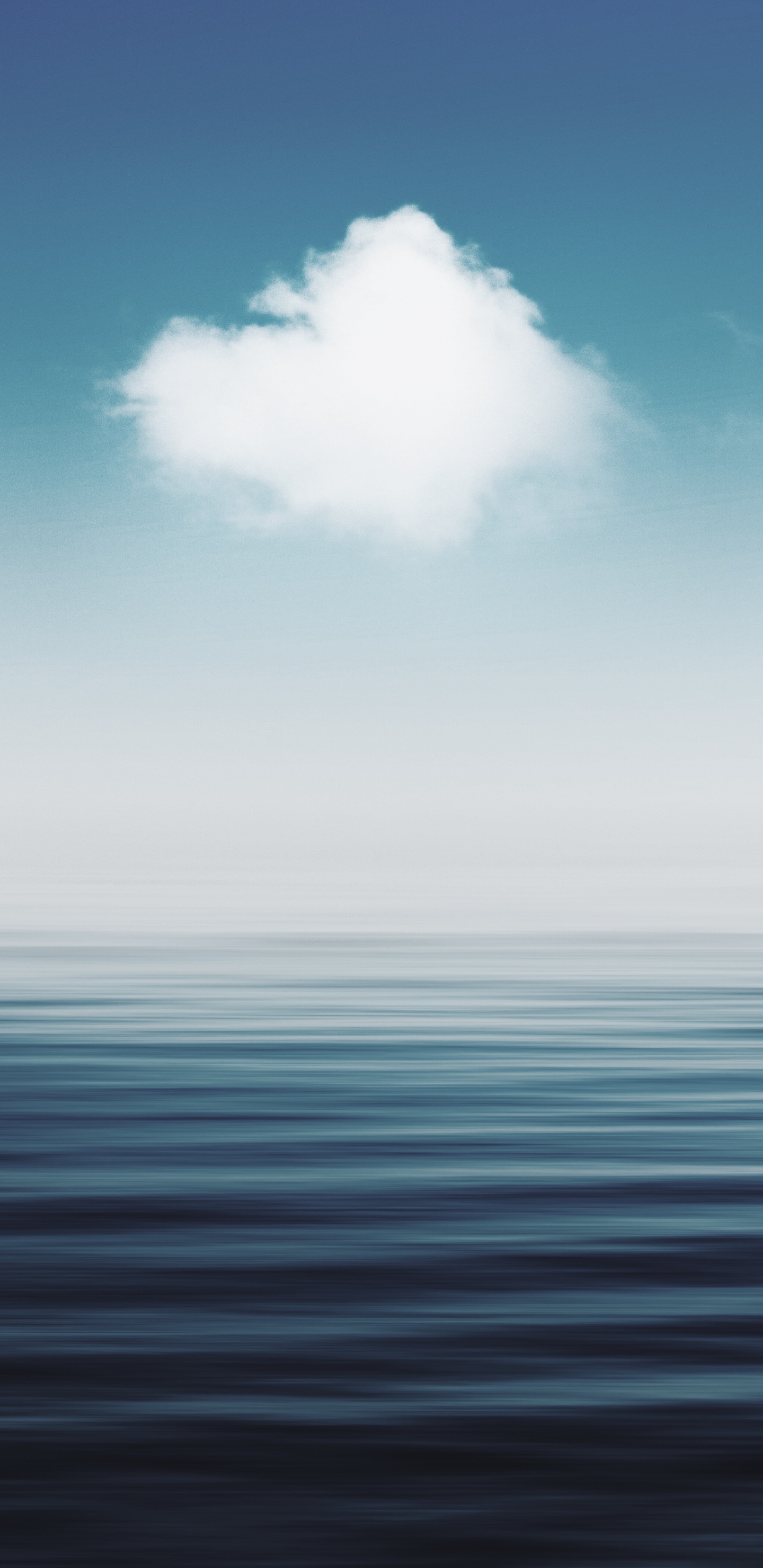 Обои море, синий, горизонт, облако, спокойный в разрешении 1440x2960