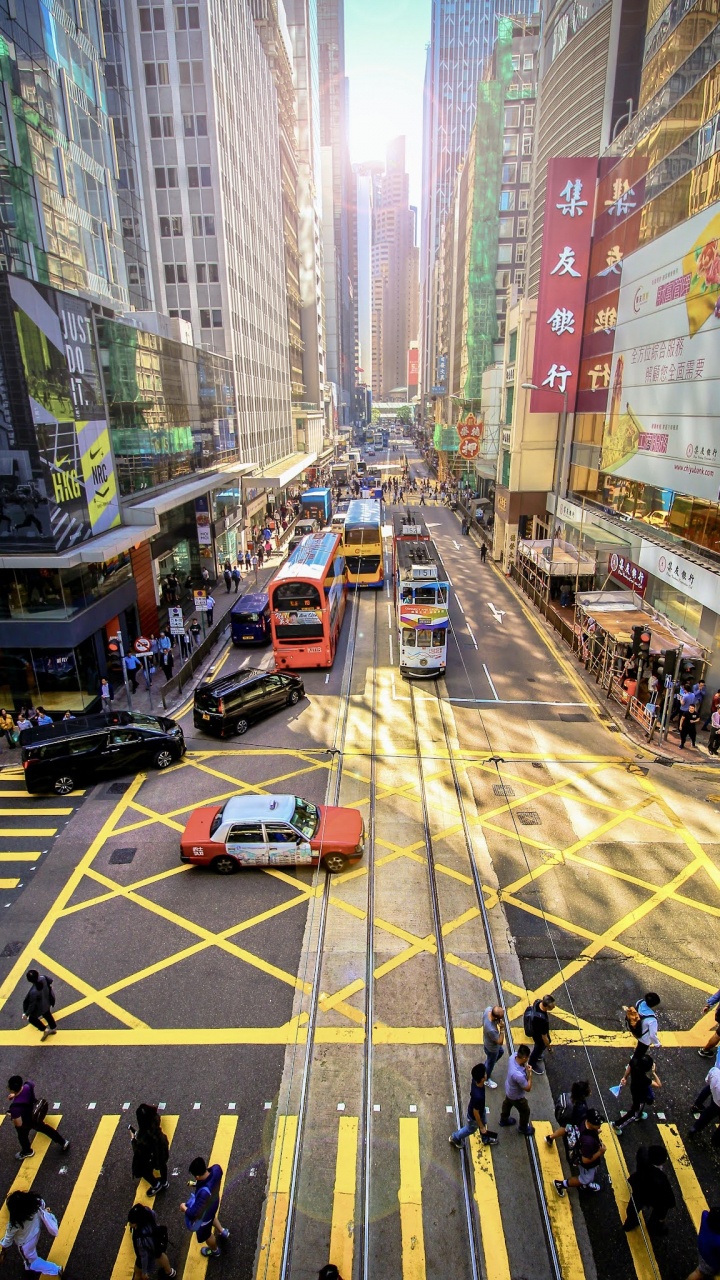 Обои города Гонконга, город, Япония, остров Гонконг, здание в разрешении 720x1280