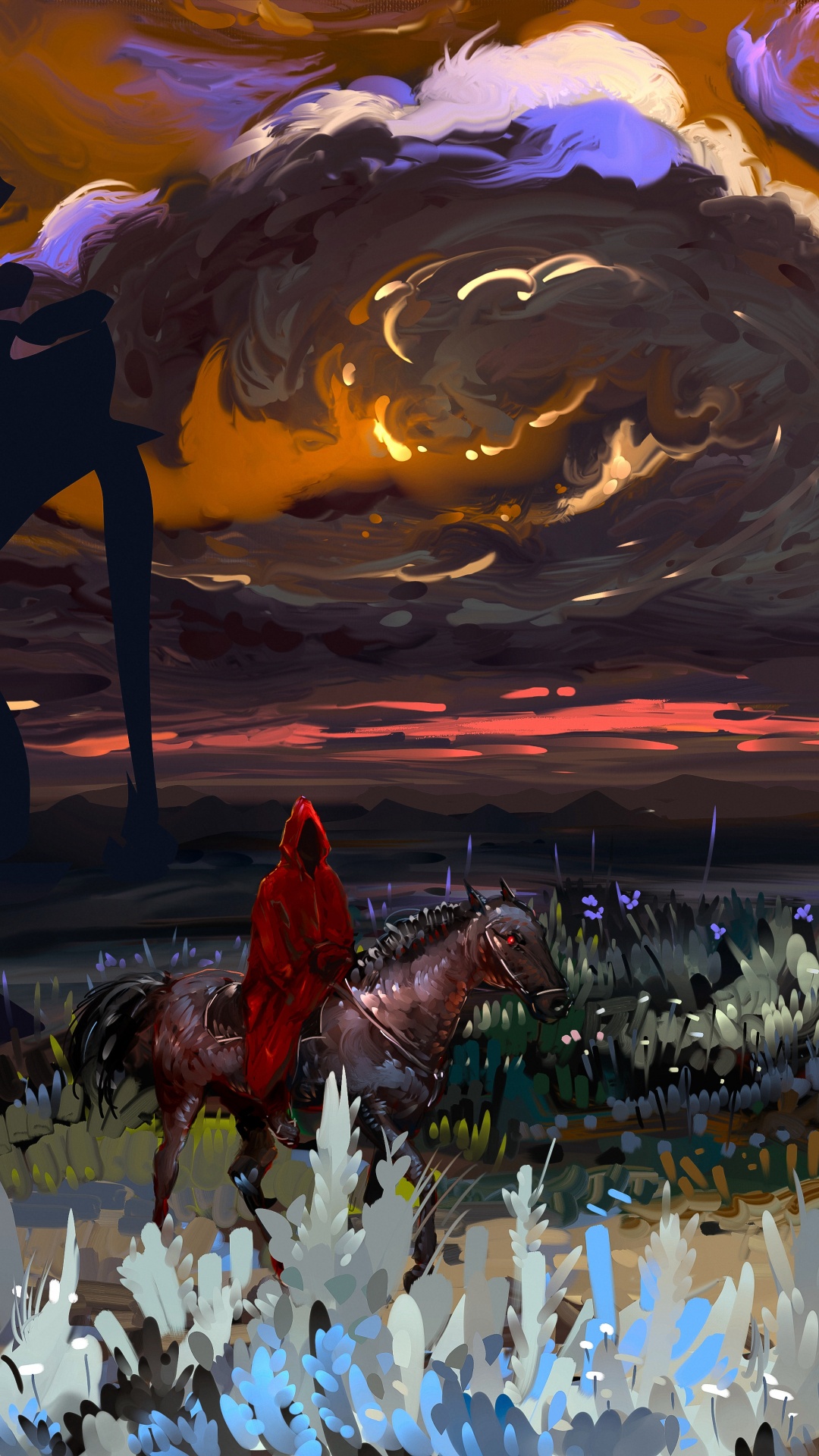 Обои арт, живопись, акварельные краски, иллюстрация, мир в разрешении 1080x1920