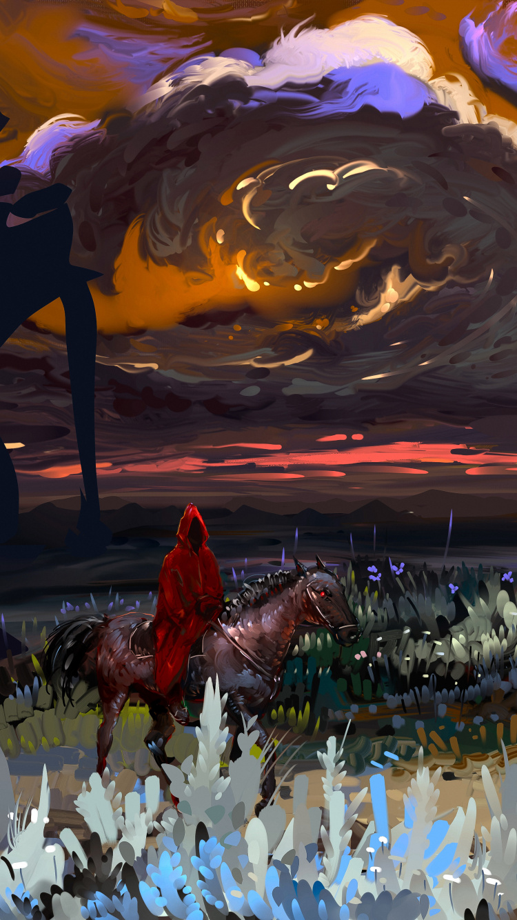 Обои арт, живопись, акварельные краски, иллюстрация, мир в разрешении 750x1334