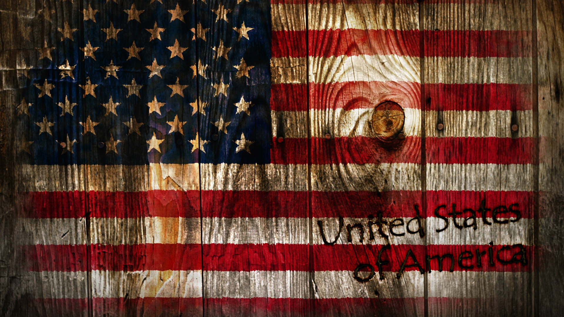 Обои флаг, красный цвет, ткань, узор, древесина в разрешении 1920x1080