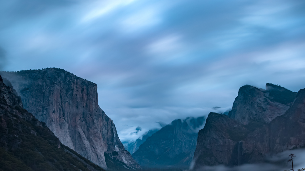 Обои Йосемитский водопад, Верхний Йосемитский Водопад, парк, Эль-капитан, национальный парк в разрешении 1280x720