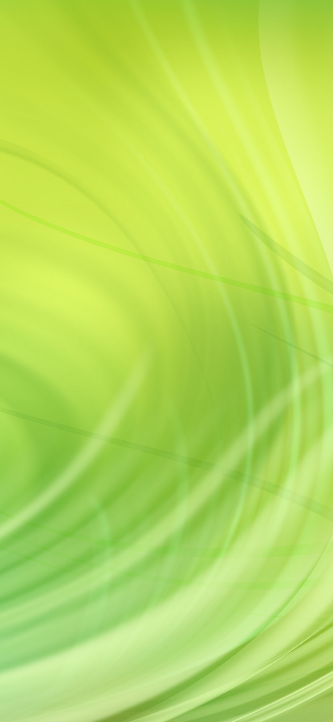 Обои зеленый, свет, желтый, круг, линия в разрешении 1125x2436