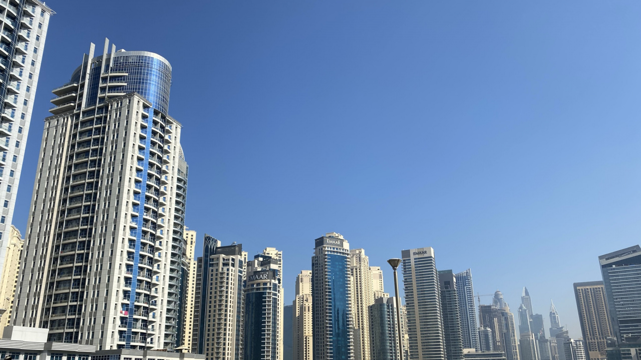 Обои Дубай, Дубай Марина, солнечный ченганьюе, башня, дневное время в разрешении 1280x720