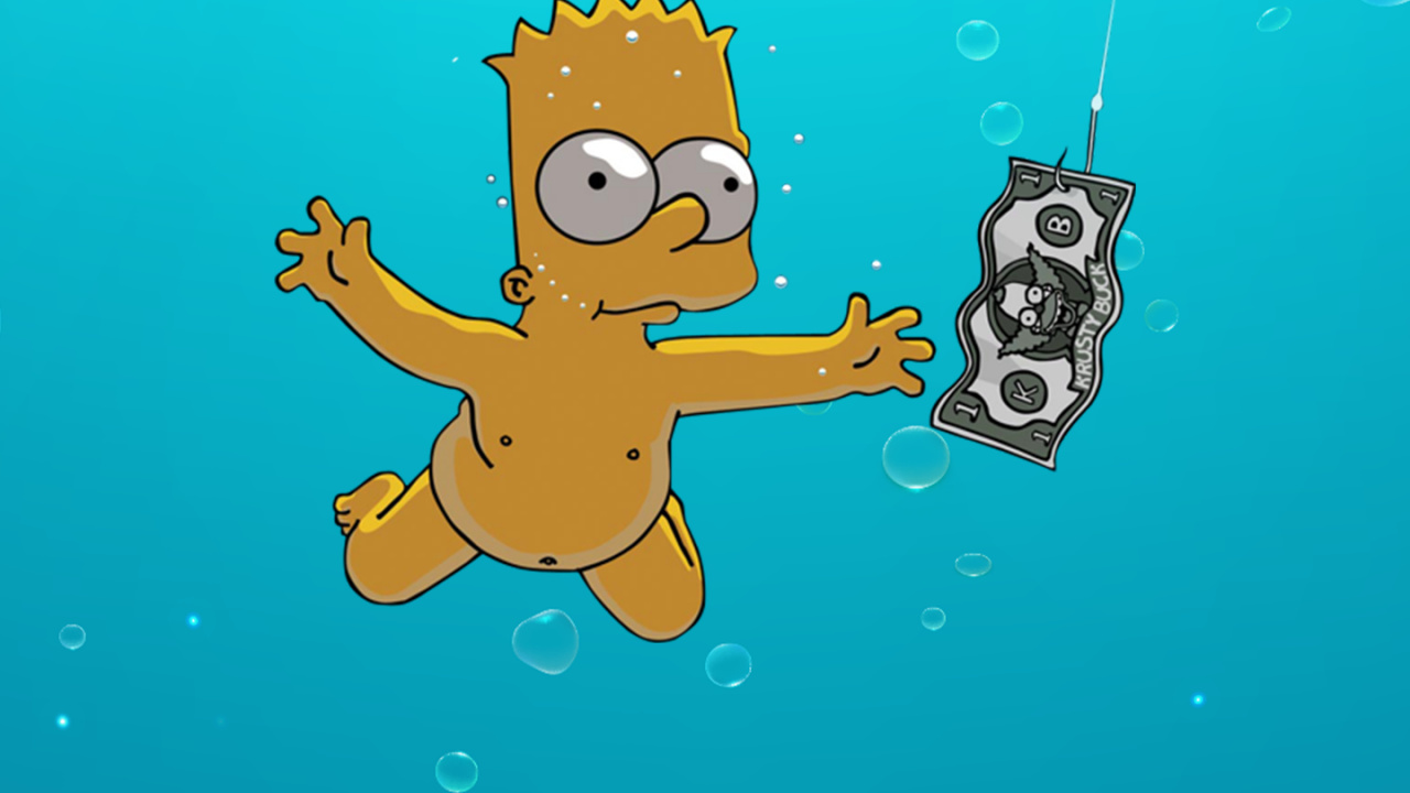 Обои нирвана, Барт Симпсон, Фигу, телефон, жидкий в разрешении 1280x720