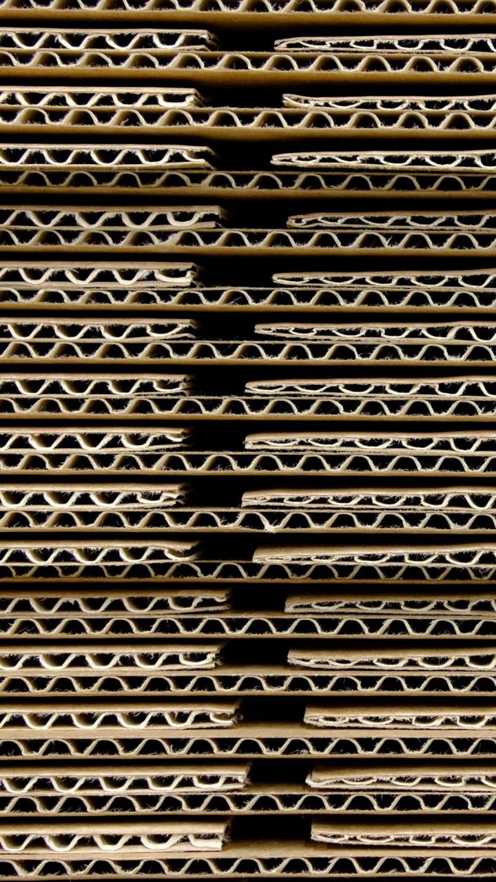 Обои картон волнистый гофрированный, картон, бумага, решетка, материальное свойство в разрешении 720x1280