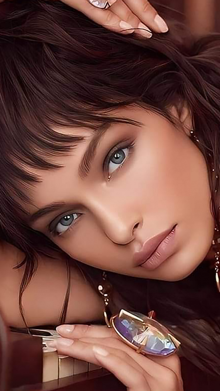 Обои Лума Грот с короткими волосами, Лума Гроте, модель, волосы, прическа в разрешении 750x1334