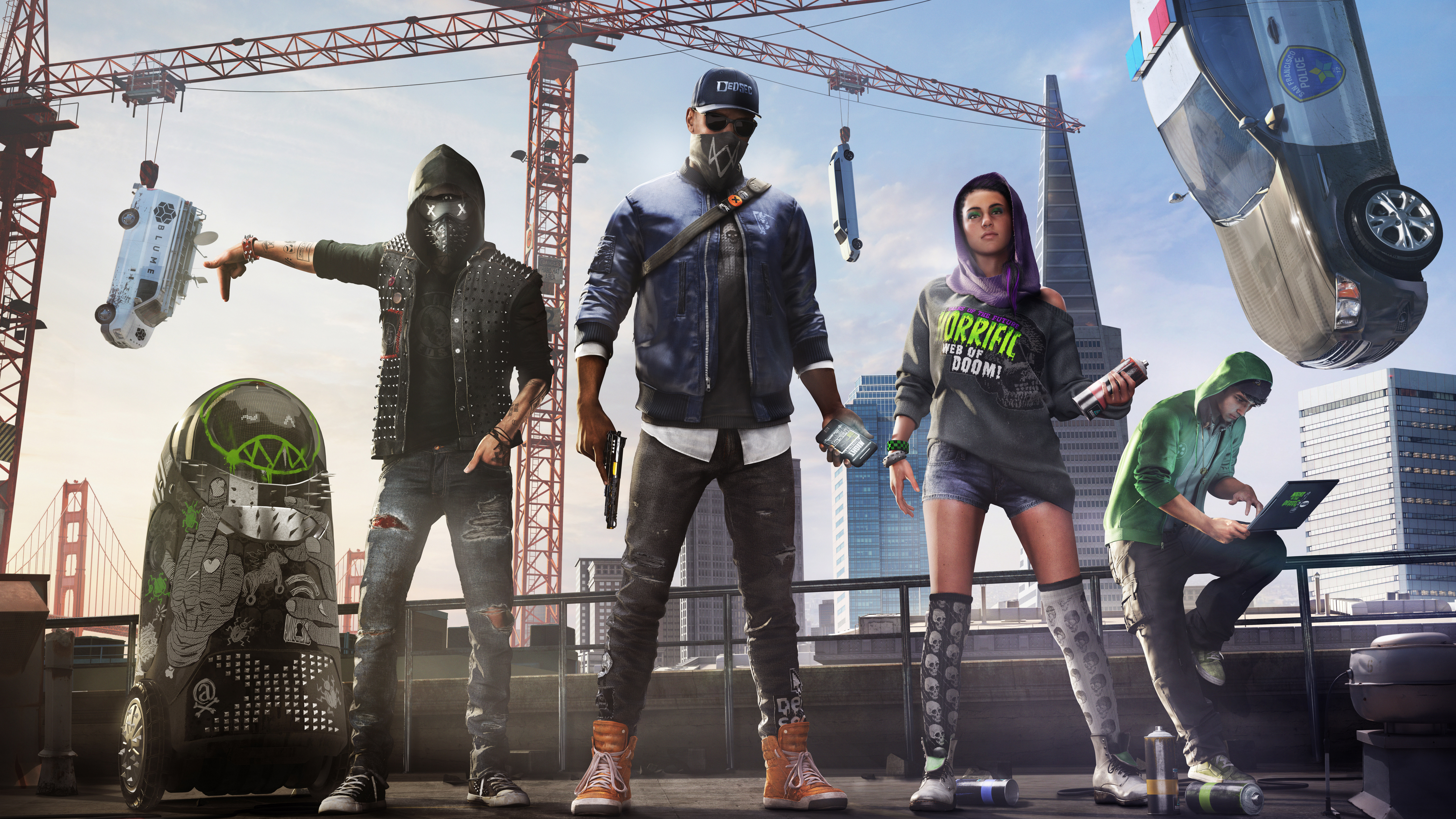 Обои Watch Dogs 2, сторожевой пес, Представление, этап, технологии в разрешении 7680x4320