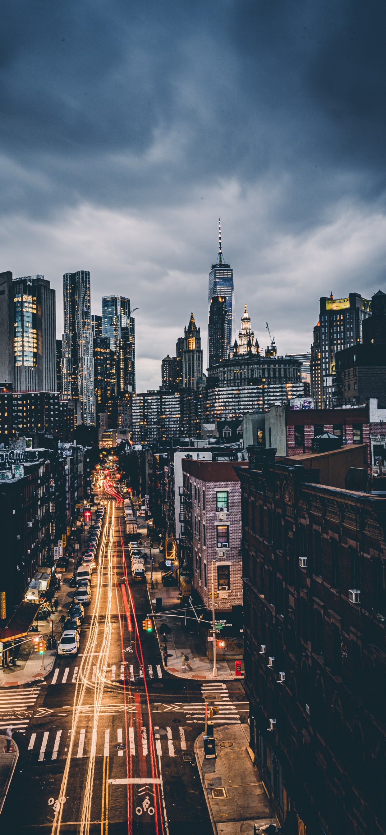 Обои НьюЙорк, город, облако, здание, небоскреб в разрешении 1242x2688