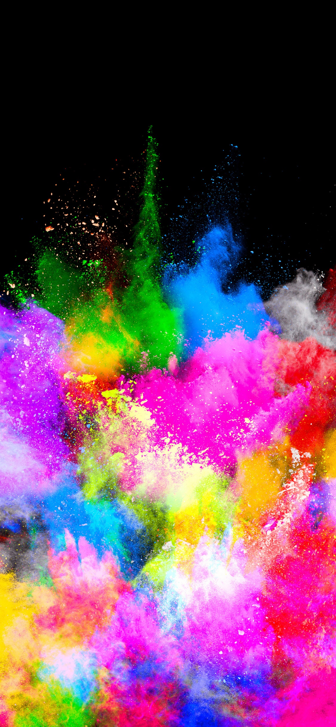 Обои взрыв пыли, абстрактное искусство, пыль, абстракция, иллюстрация в разрешении 1125x2436