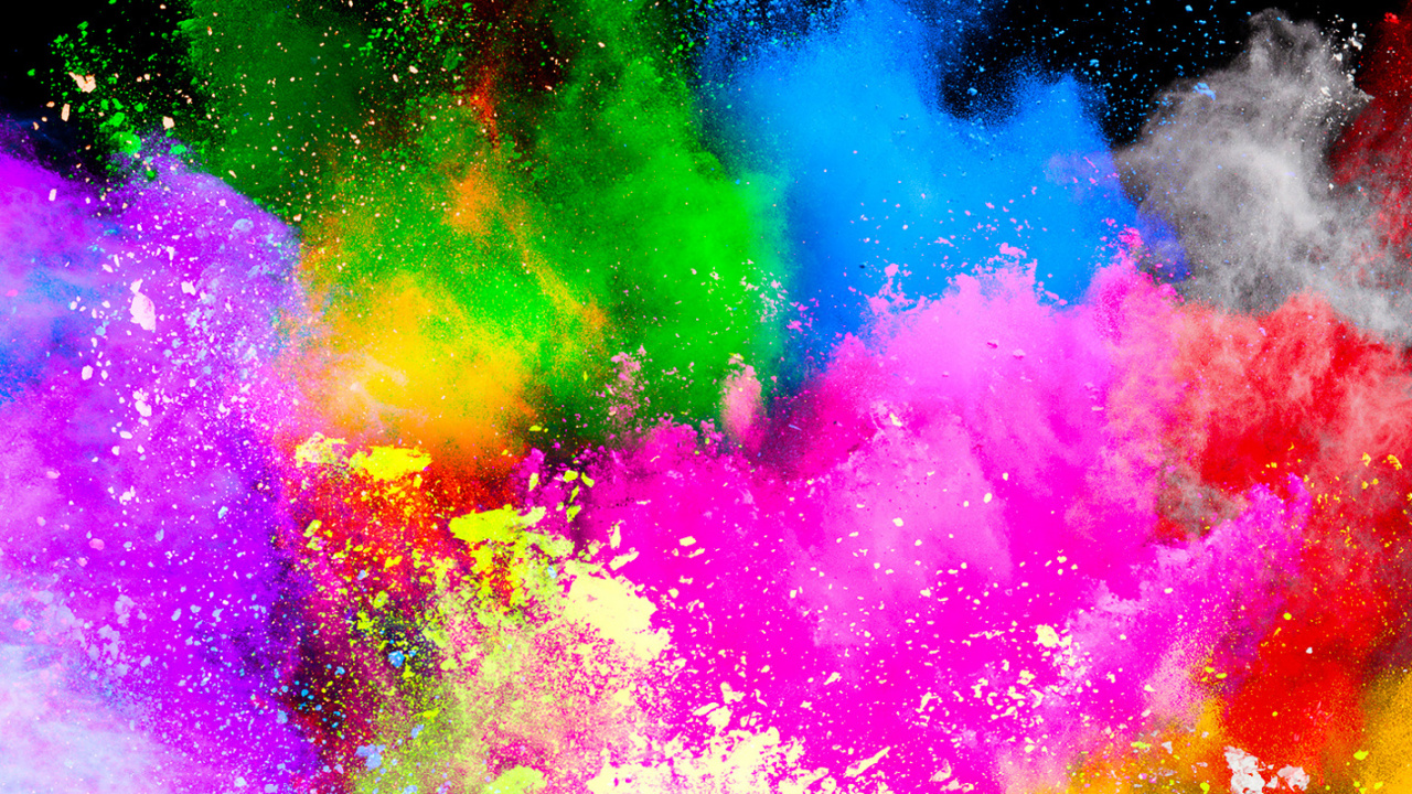 Обои взрыв пыли, абстрактное искусство, пыль, абстракция, иллюстрация в разрешении 1280x720