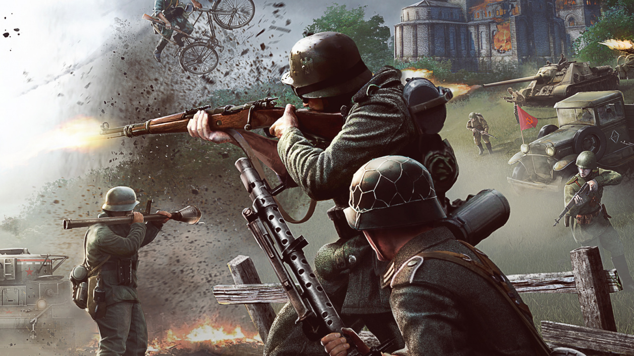 Обои солдат, пехота, облако, шлем, пехотинцы в разрешении 1280x720