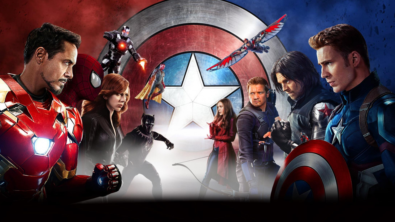 Обои Капитан Америка Гражданская Война, Капитан Америка, супергерой, гражданская война, Соединённые Штаты Америки в разрешении 1366x768