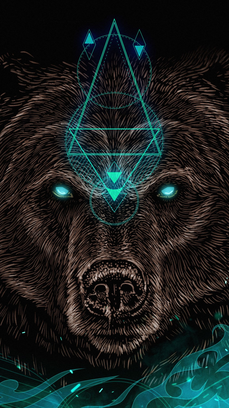 Обои свет, кошачьих, арт, бакенбарды, симметрия в разрешении 750x1334