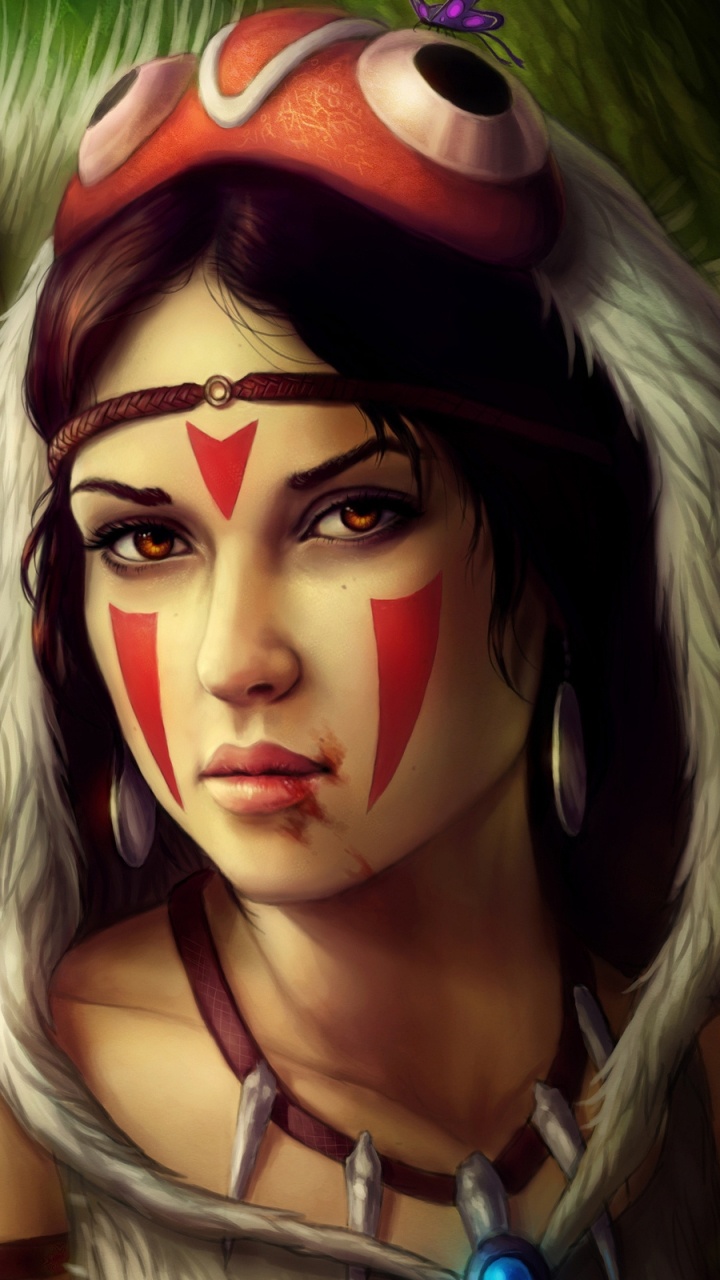 Обои воин, морда, копье, cg работы, вымышленный персонаж в разрешении 720x1280