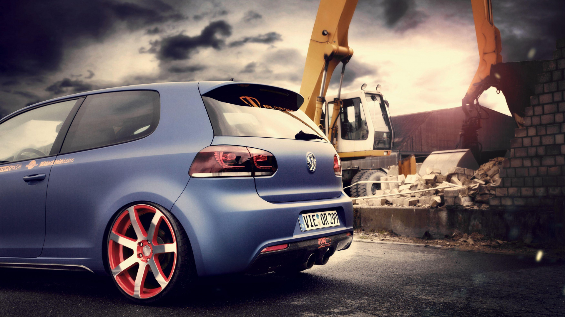 Обои Фольксваген, Фольксваген ГТИ, авто, Фольксваген Гольф ГТИ, Фольксваген Гольф Mk6 в разрешении 1920x1080