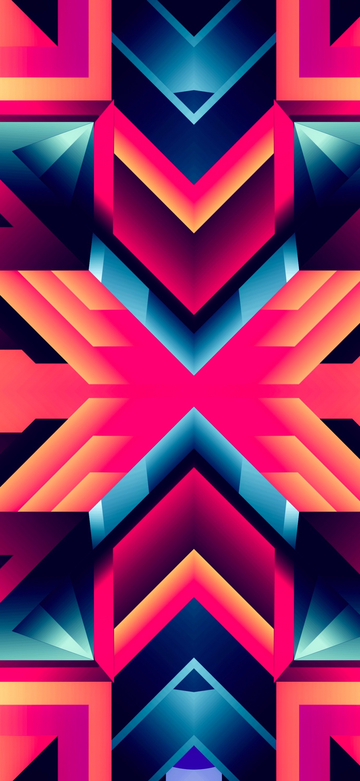 Обои узор, графический дизайн, красочность, желтый, красный цвет в разрешении 1242x2688